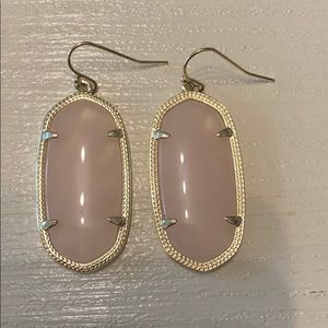 Kendra Scott Translucent Pink and Gold Earrings